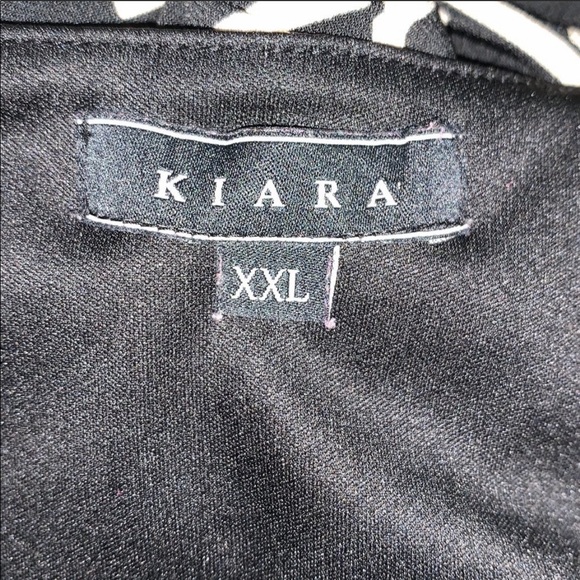 Kiara black tan/cream geometric print dress - Picture 7 of 8